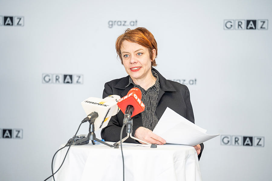 Klubobfrau Christine Braunersreuther (KPÖ) © Stadt Graz/Fischer Klubobfrau Christine Braunersreuther (KPÖ)