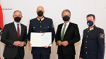 Thomas Heiland (2. v. l.) ist neuer Grazer Stadtpolizeikommandant. © BMI_Jürgen Makowecz Thomas Heiland (2. v. l.) ist neuer Grazer Stadtpolizeikommandant.
