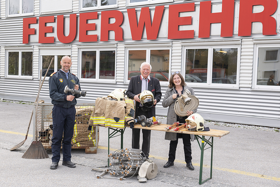 Hilfsbereit: Branddirektor Klaus Baumgartner, der Honorarkonsul für Bosnien und Herzegowina Jörg Hofreiter und Bürgermeisterin Elke Kahr (v. l.)