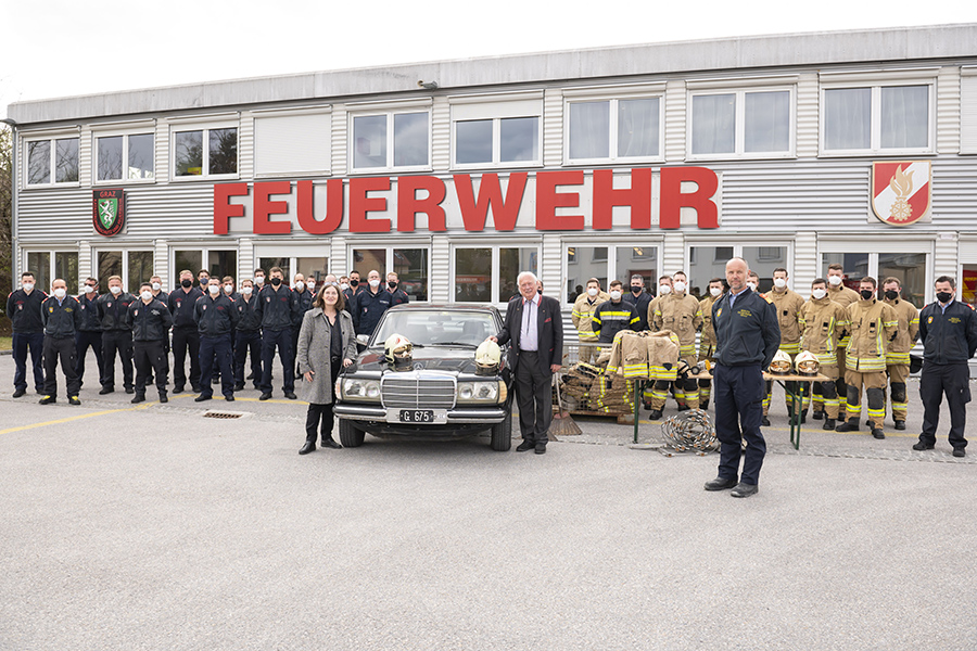 Auch die Mannen der Berufsfeuerwehr Graz freuen sich, ihre Kollegen in Bihać unterstützen zu können.