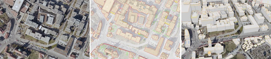 Vom Luftbild - über die Auswertung - zum 3D Stadtmodell
