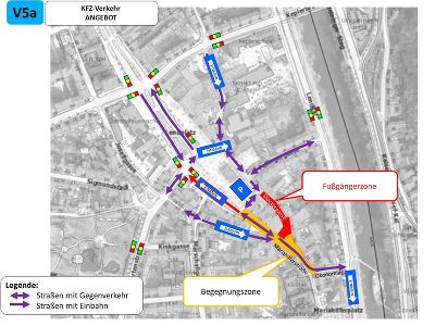 Schematische Verkehrsführung Umsetzungsvariante 5a