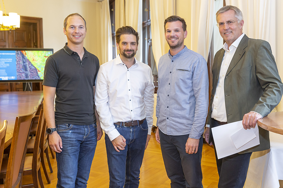 Das AG KIS-Kernteam: Dominik Piringer, Immanuel Karner, Oilver Konrad und Winfried Ganster