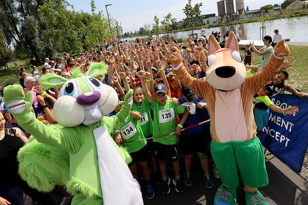 3. Lauf Maskottchen © Sportamt/Oberländer 3. Lauf Maskottchen
