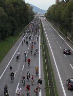 Tour de Graz auf der Autobahn