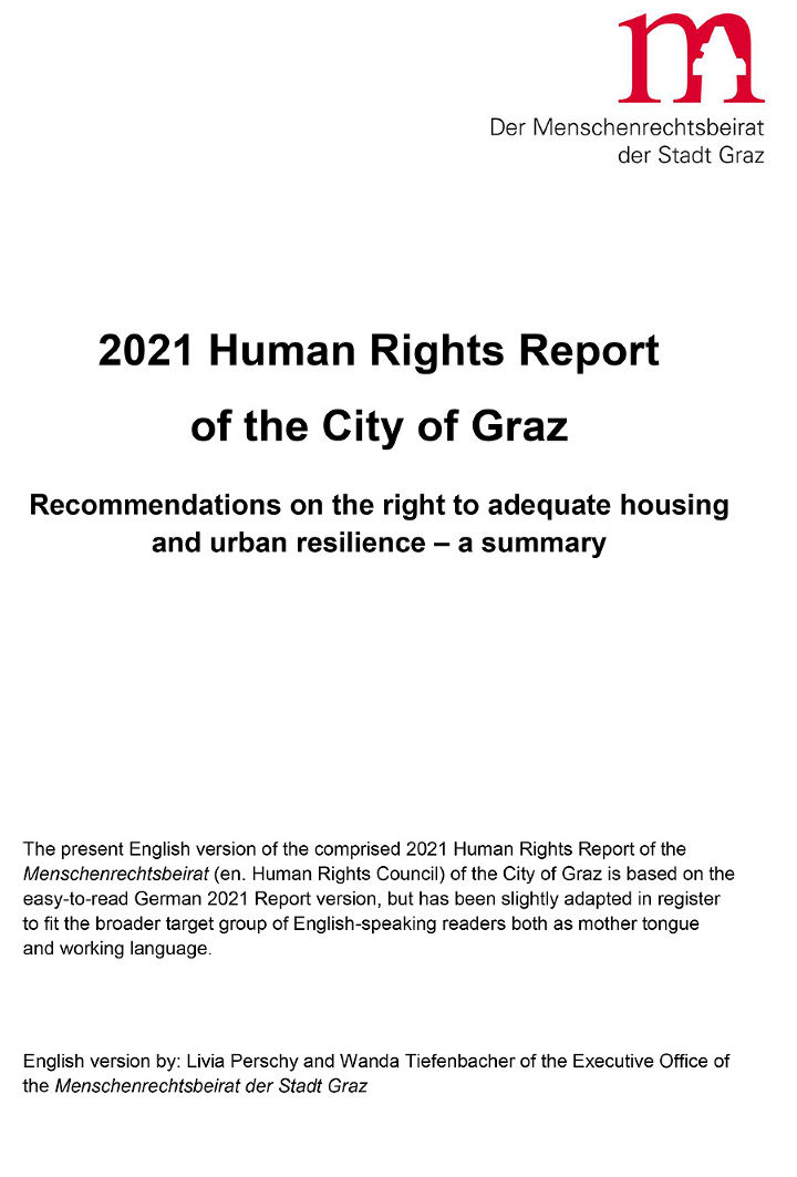 2021 Human Rights Report of the City of Graz Recommendations on the right to adequate housing and urban resilience – a summary