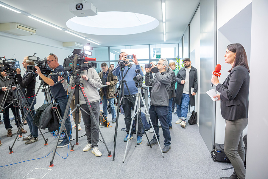 Pressekonferenz mit großem Medieninteresse im Grazer Rathaus