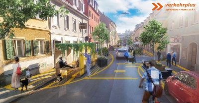 Visualisierung Zinzendorfgasse © verkehrplus Visualisierung Zinzendorfgasse