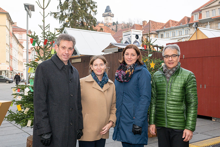 V.l.: Werner Ressi, Elke Kahr, Nora Tödtling-Musenbichler, Boris Papousek