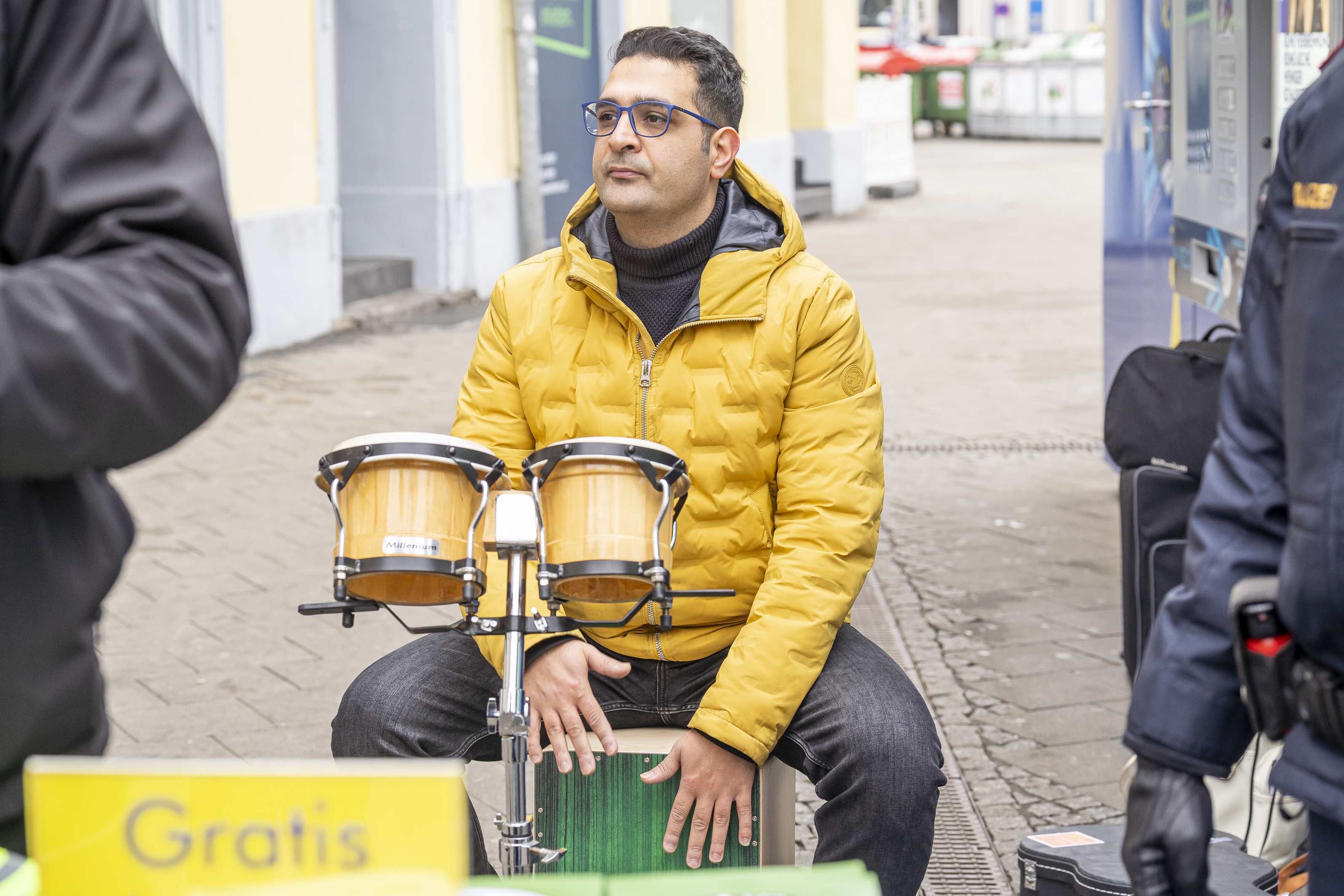 Die Musigranten sorgten für gute Stimmung und extra Aufmerksamkeit bei den Passant:innen.