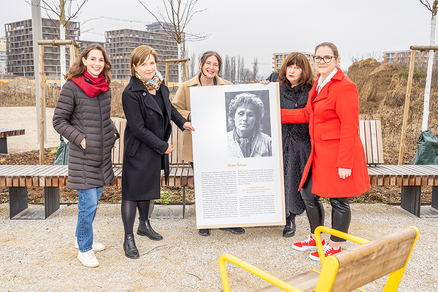 V.l.: Anna Majcan, Judith Schwentner, Elke Kahr, Barbara Kasper, Daniela Schlüsselberger