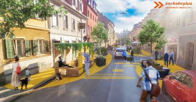 Visualisierung Zinzendorfgasse © verkehrplus Visualisierung Zinzendorfgasse