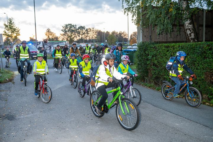 BiciBus zur Volksschule Jägergrund, Herbst 2022 Foto