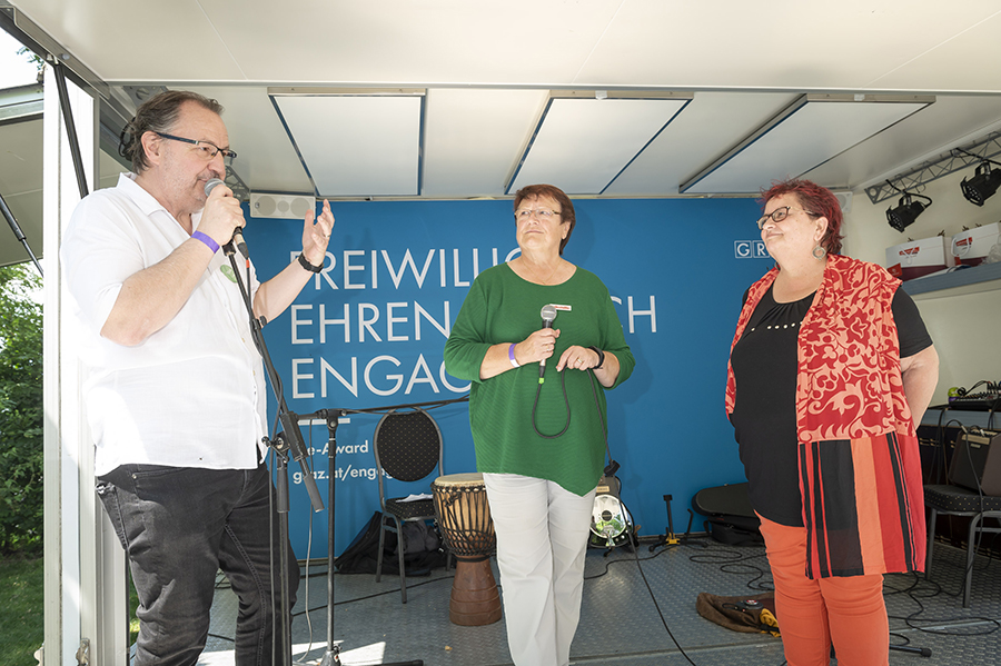 Kündigten den fee-Award an: Wolfgang Rajakovics (Integrationsreferat), Barbara Gross (Präsidentin Volkshilfe Steiermark) und Gemeinderätin Ulrike Taberhofer.