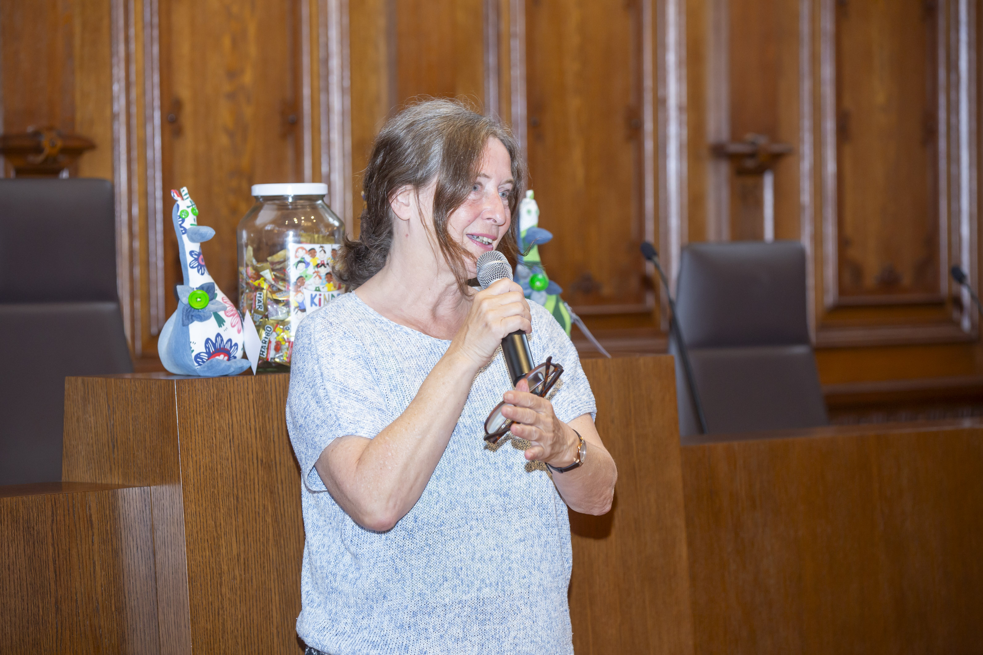Bürgermeisterin Elke Kahr erzählte von den Aufgaben der Stadtpolitik.