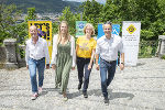 Klaus Höllbacher (Ideengeber), Julia Meder (Obfrau Active City Graz), Birgit Jungwirth (Krebshilfe Steiermark), Sportstadtrat Kurt Hohensinner