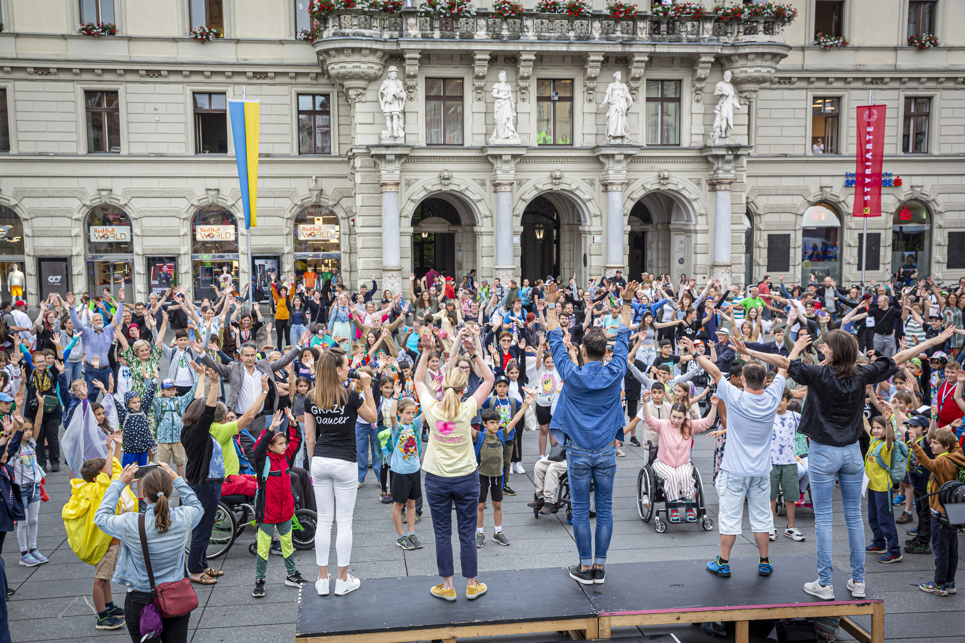 Das war der Flashmob am Grazer Hauptplatz