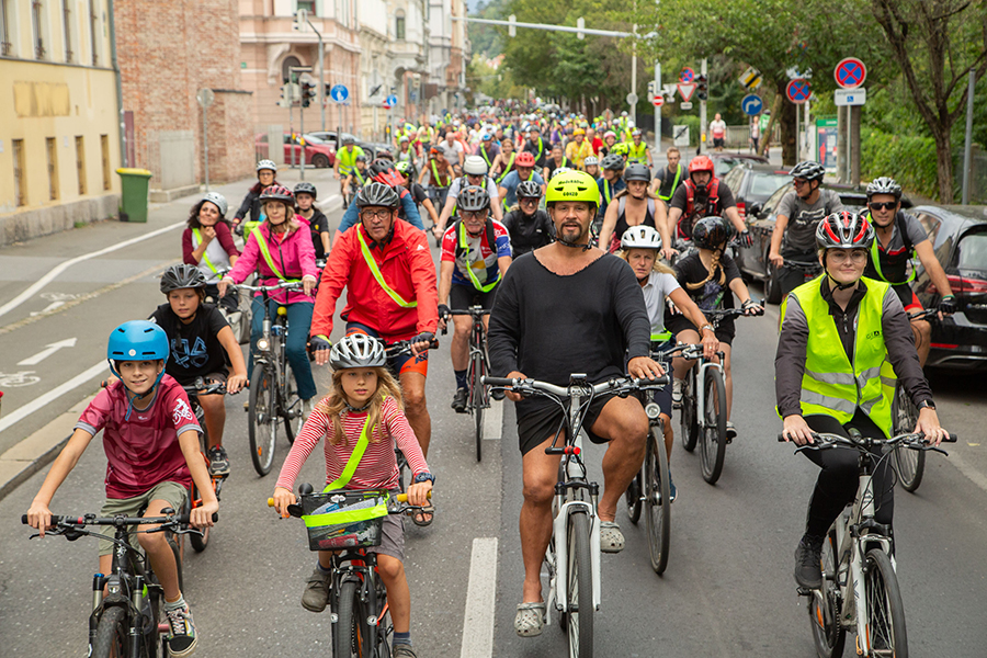 Beim Mobilitätsfest und der Tour de Graz ginbgs am Autofreien Tag rund.