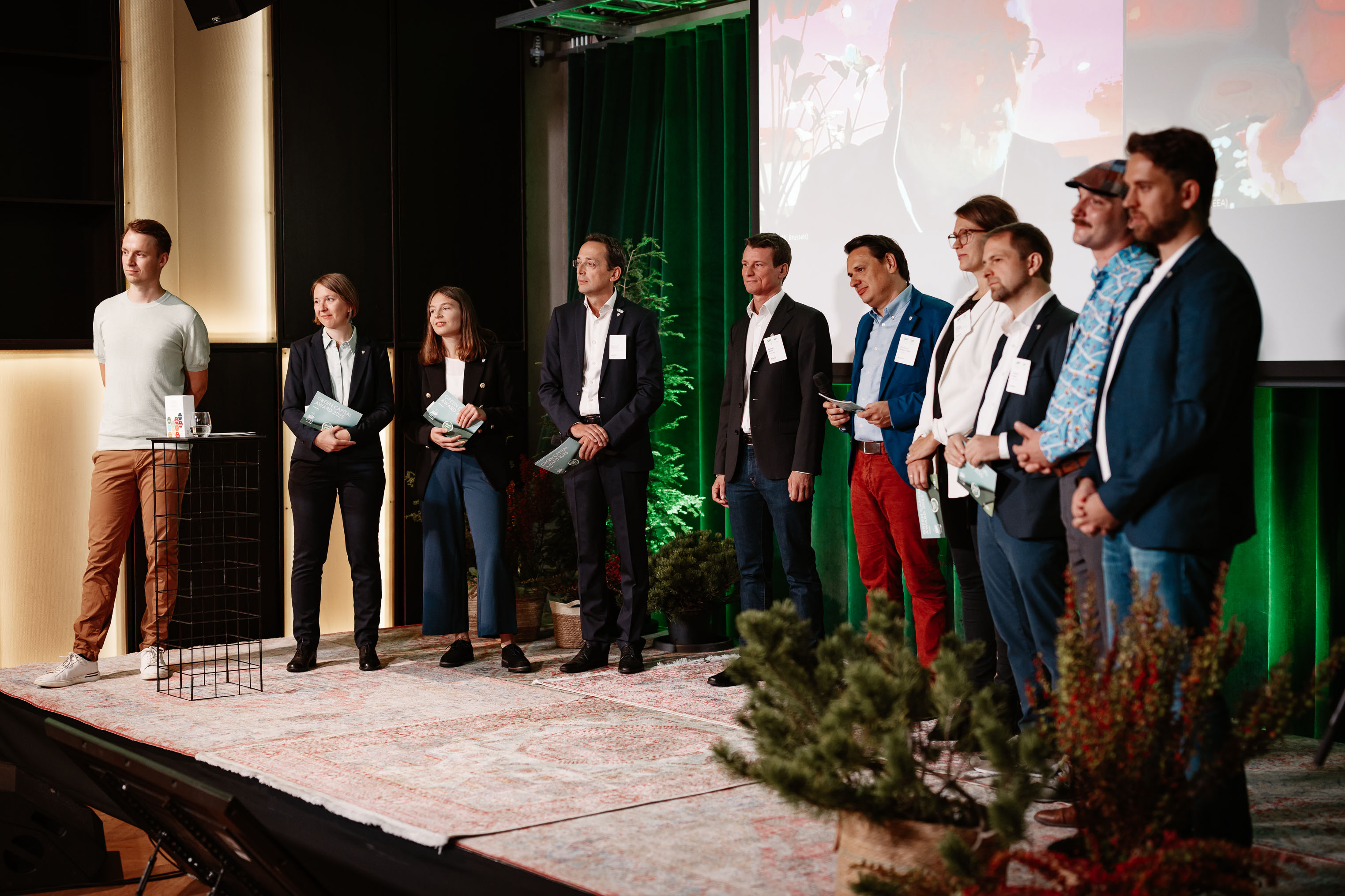 Die Delegation der Stadt Graz beim Finalpitch zum Green Capital Award 2025.