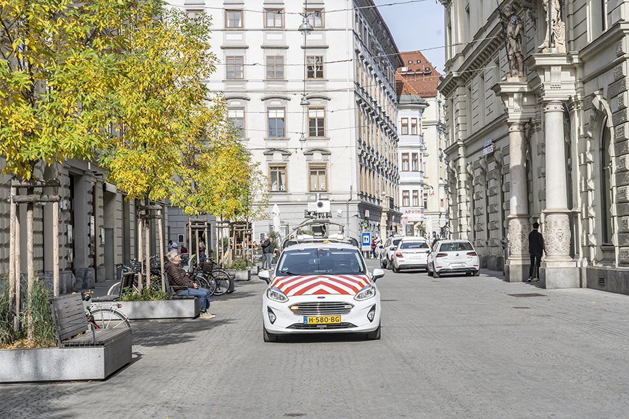 Die Vermessung der Stadt kommt in Fahrt. Drei Autos samt Hightech-Ausrüstung sind derzeit in Graz unterwegs.