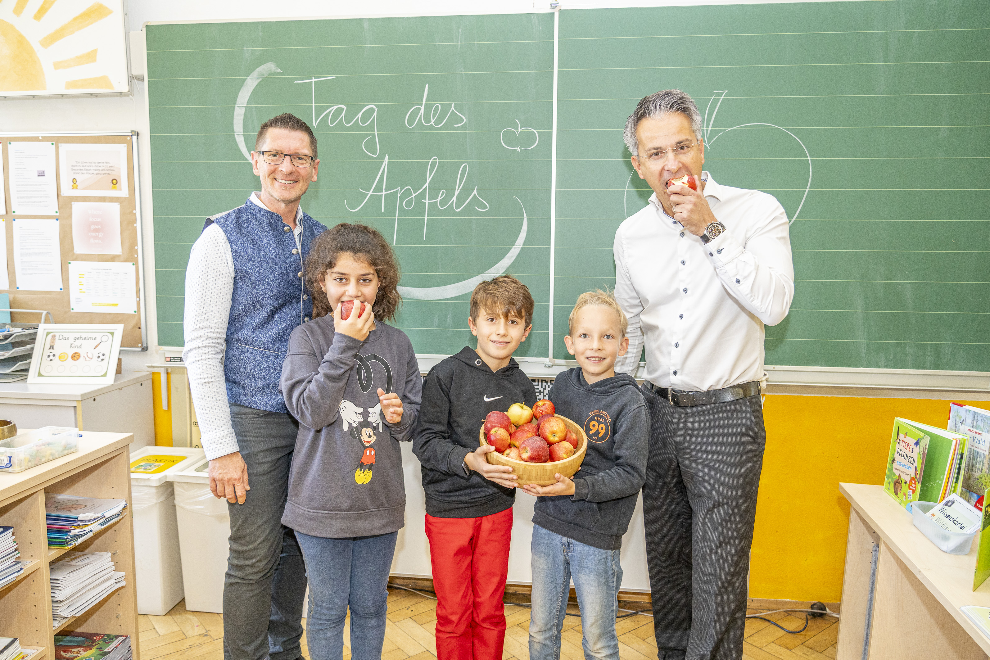 2.500 Kilo Äpfel gingen in der vergangenen Woche an die Grazer Schulen.