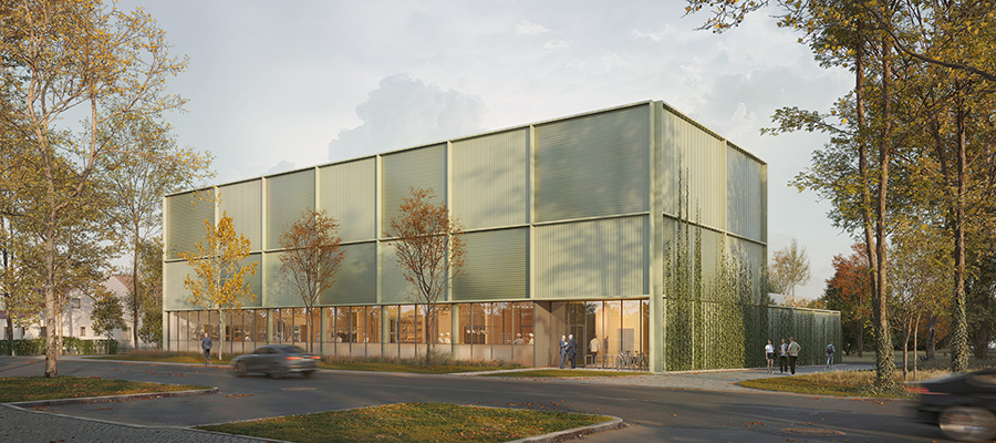 In der Herrgottwiesgasse wird in den kommenden zwei Jahren das neue Betriebsgebäude der Küche Graz errichtet.