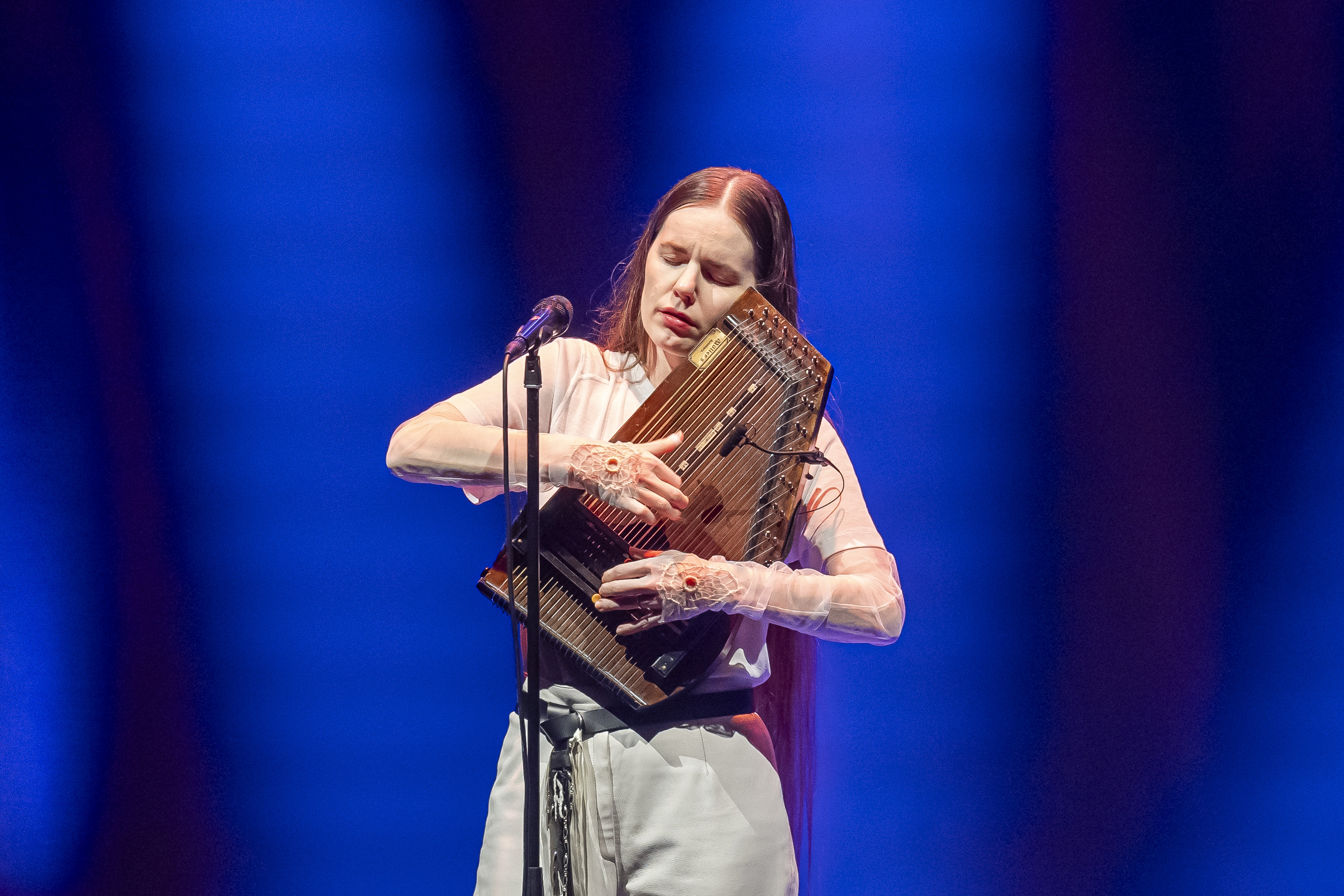 Die tschechische Sängerin, Komponistin und Multiinstrumentalistin Petra Hermanova stimmte auf den Abend ein.