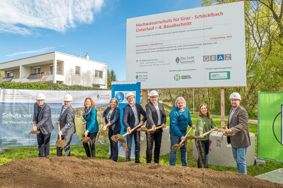 Spatenstich Hochwasser-Schutzprojekt Schöckelbach