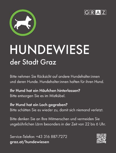 Spielregeln auf der Hundewiese © Stadt Graz. www.graz.at/hundewiesen Spielregeln auf der Hundewiese