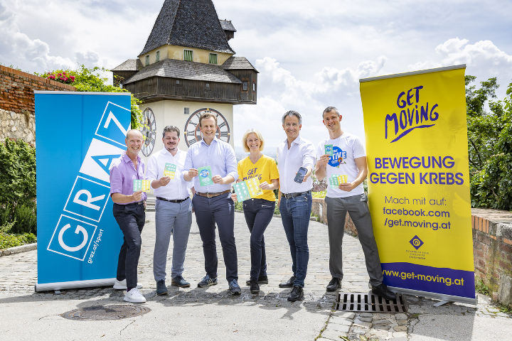 v.l. Klaus Höllbacher, Udo Hebesberger, Karlheinz Kornhäusl, Birgit Jungwirth, Kurt Hohensinner, Alexander Rossi (Global Active City Graz)