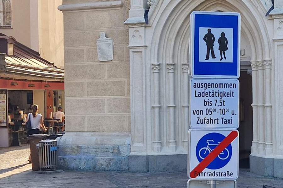 Die neue Fußgängerzone gilt bereits.