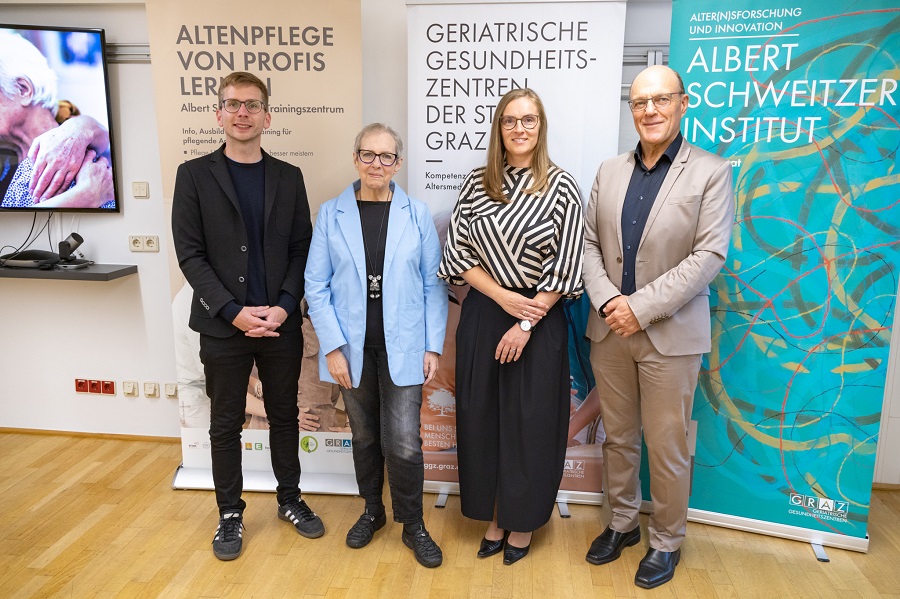 v.l.n.r.: Robert Krotzer, Hanna Fiedler, Judith Goldgruber, Gerd Hartinger © GGZ v.l.n.r.: Robert Krotzer, Hanna Fiedler, Judith Goldgruber, Gerd Hartinger