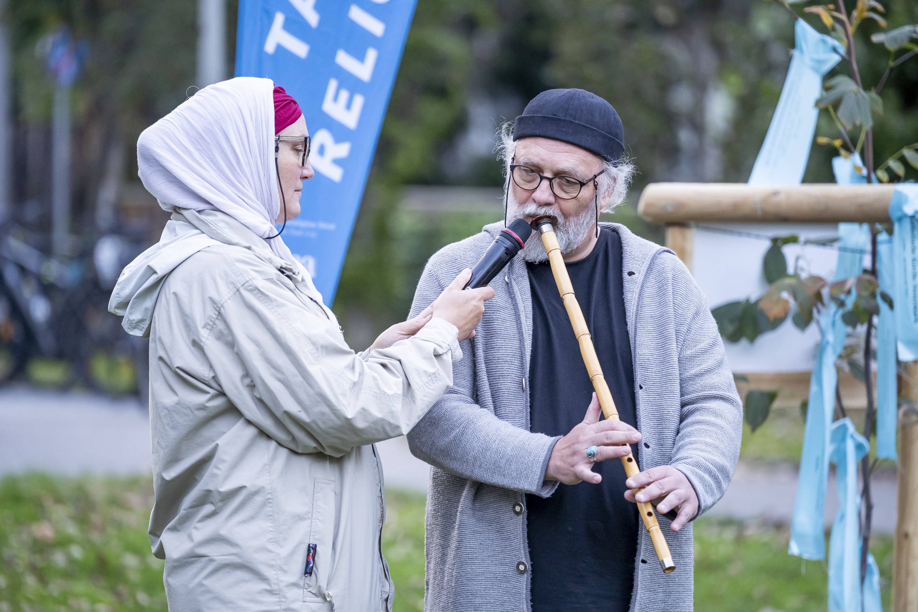 Flötist der islamischen Gemeinschaft