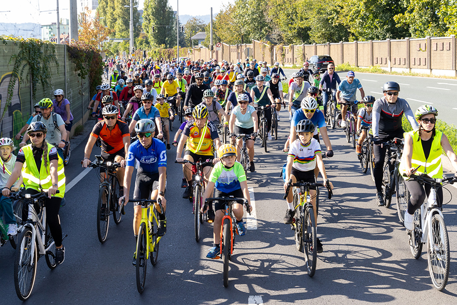 Teilnehmer:innenrekord bei der Tour de Graz am Europaweiten Autofreien Tag.