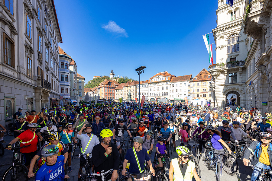 Teilnehmer:innenrekord bei der Tour de Graz am Europaweiten Autofreien Tag.