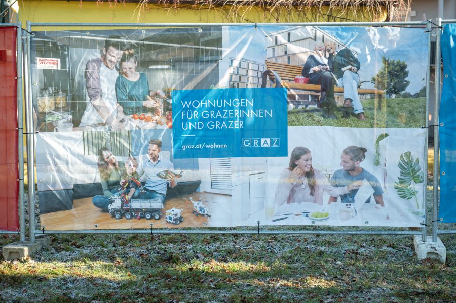 Impressionen vom künftigen neuen Sozialwohnbau.
