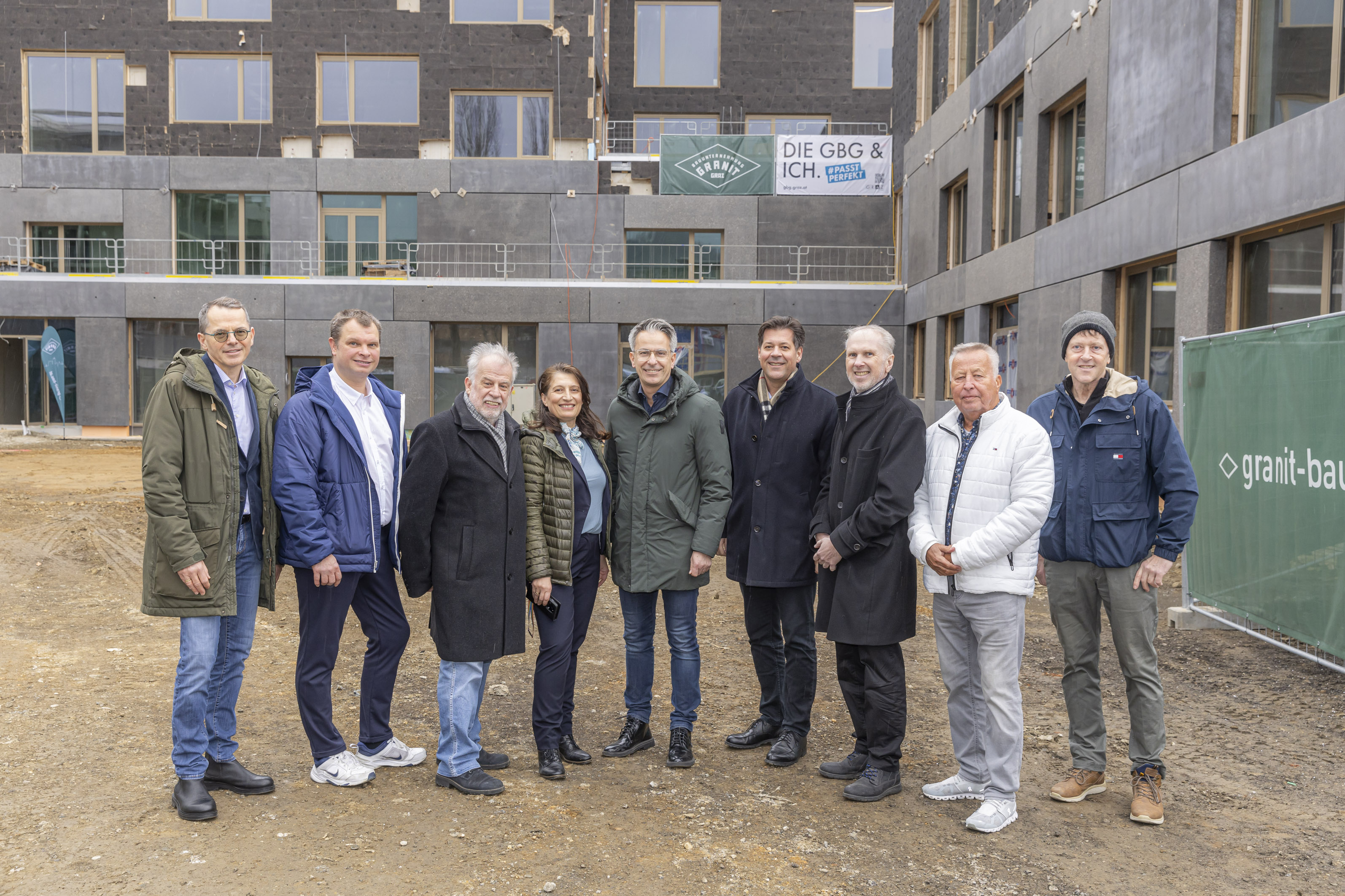 Gleichenfeier der MS PTS Smart City.