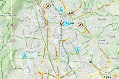 Online-Karte Grünraum © Stadt Graz/Grünraum&Gewässer Online-Karte Grünraum