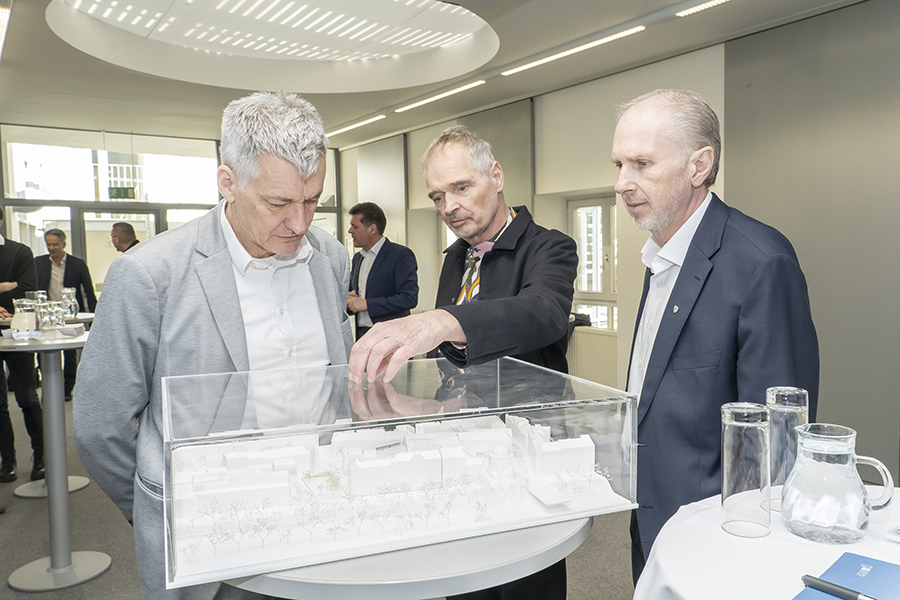 Präsentation des Siegerprojekts des Architekturwettbewerb VS Bertha-von-Suttner und MS+PTS Albert Schweitzer.