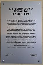 Tafel Erklärung der Menschenrechte