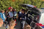 Auch die Polizei informiert beim "Junior Coach"