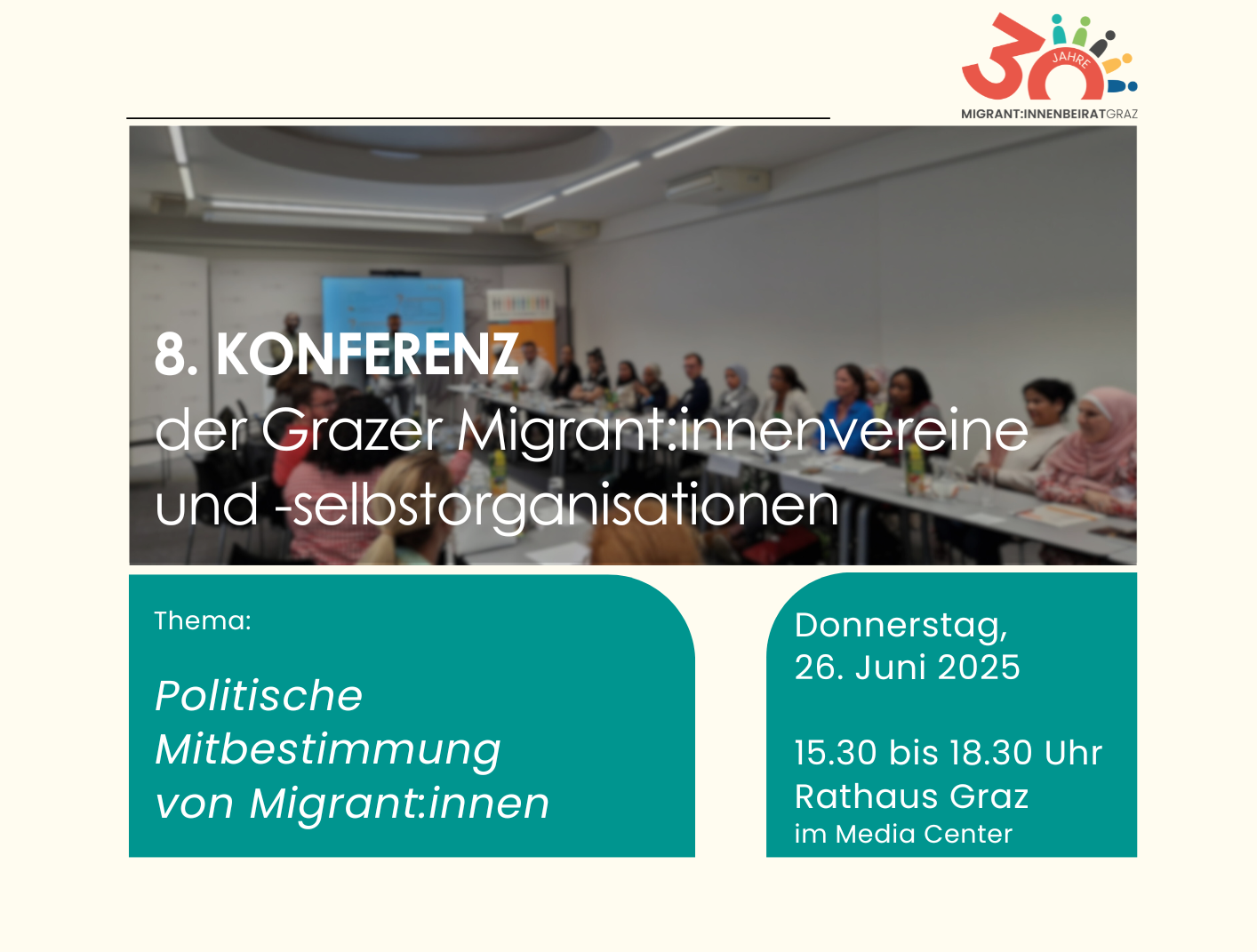 8. Konferenz der Grazer Migrant:innenvereine und -selbstorganisationen