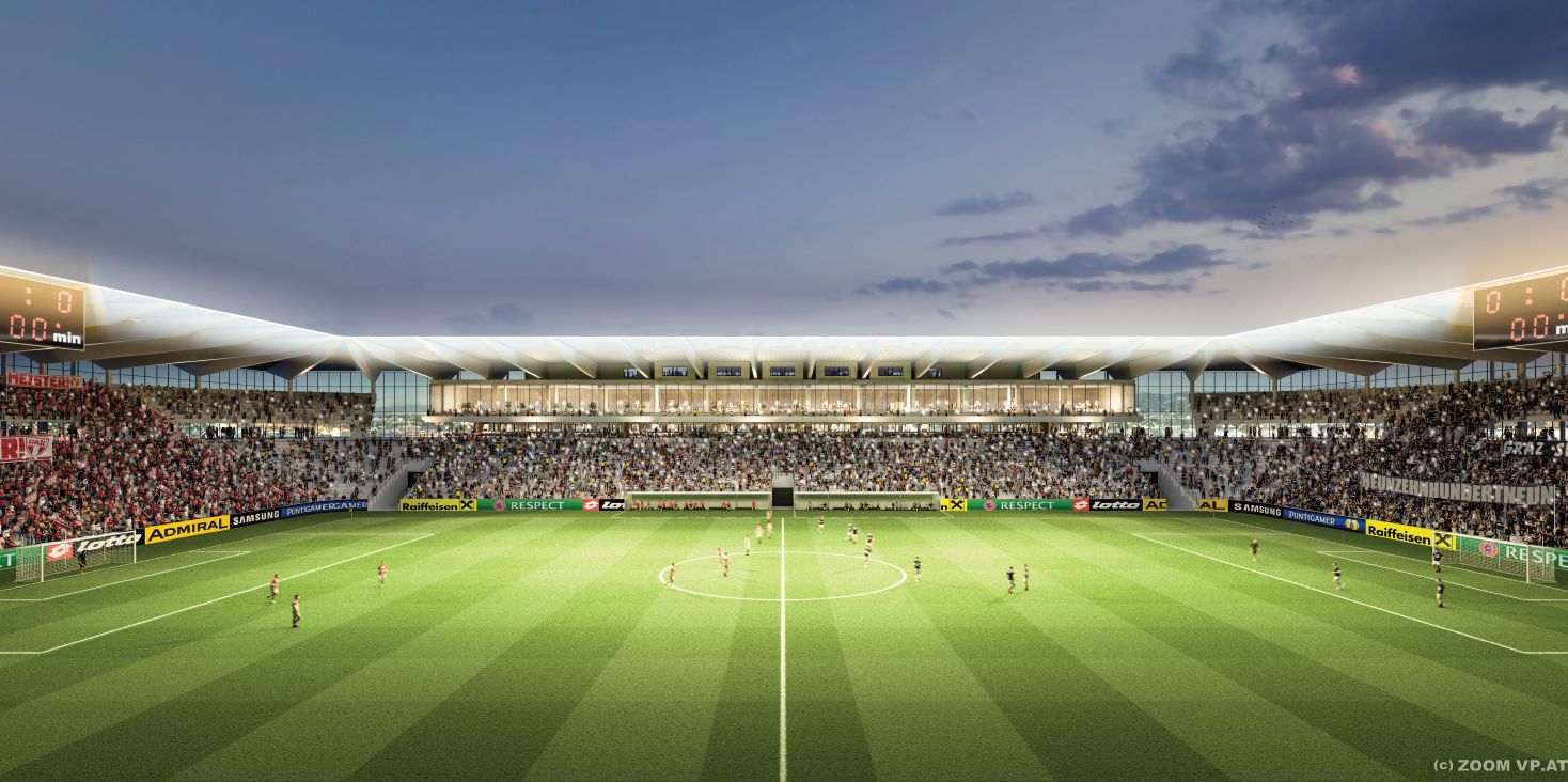 Rendering Stadion Liebenau nach Erweiterung Rendering Stadion Liebenau nach Erweiterung