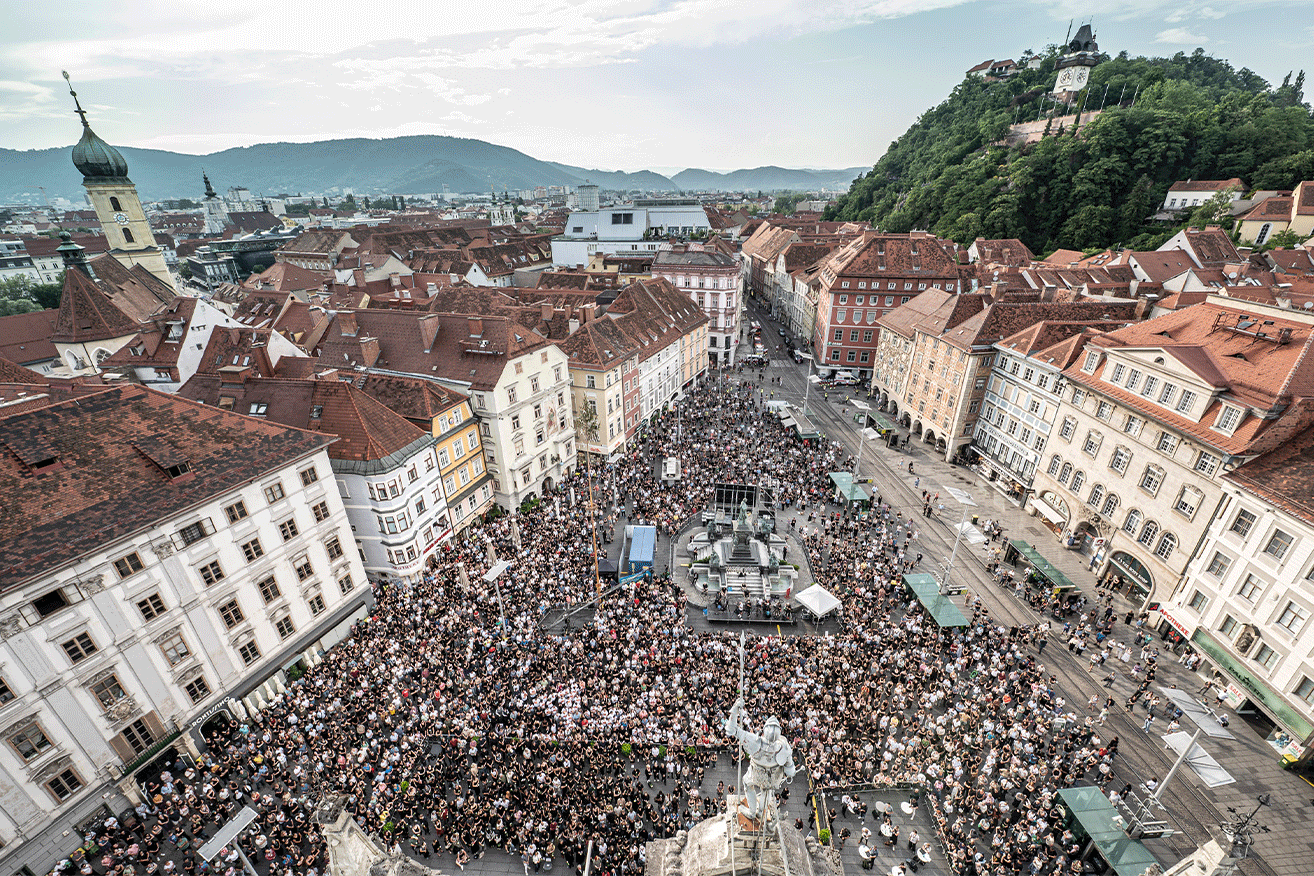 Gedenkveranstaltung "Wir halten zusammen" © Stadt Graz/Fischer Gedenkveranstaltung "Wir halten zusammen"