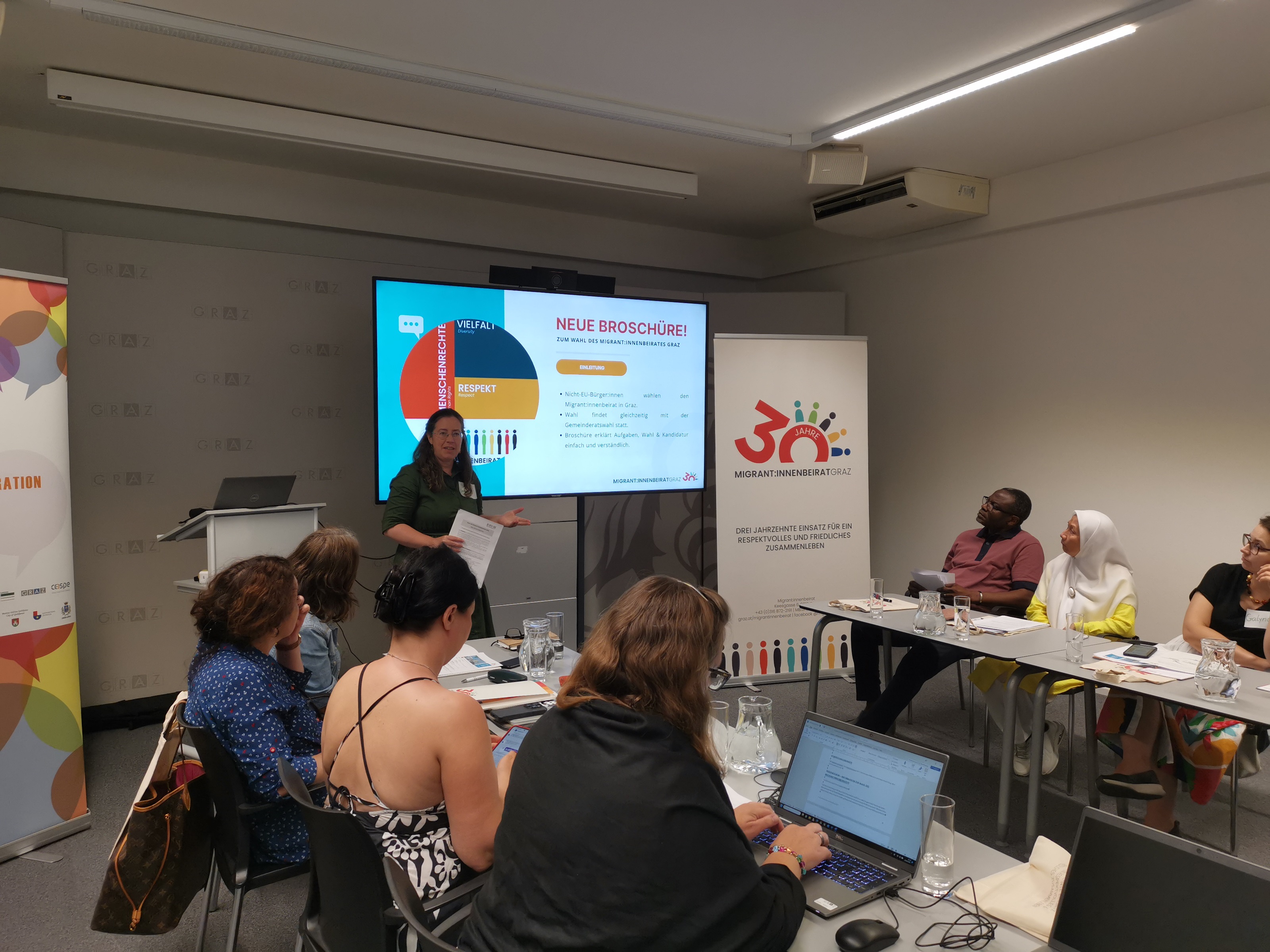 Beirätin Sara Crockett, 8. Konferenz der Grazer Migrant:innenvereine
