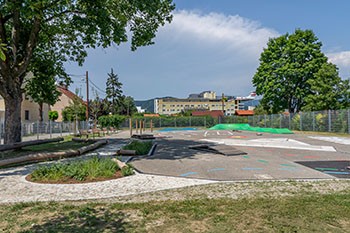... und der frisch eröffnete Radspielplatz in der Fischeraugasse. © Stadt Graz/Fischer ... und der frisch eröffnete Radspielplatz in der Fischeraugasse.