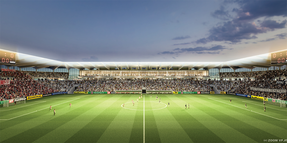 Planungen für das erweiterte Fußballstadion in Graz-Liebenau © ZOOM VP.AT Planungen für das erweiterte Fußballstadion in Graz-Liebenau
