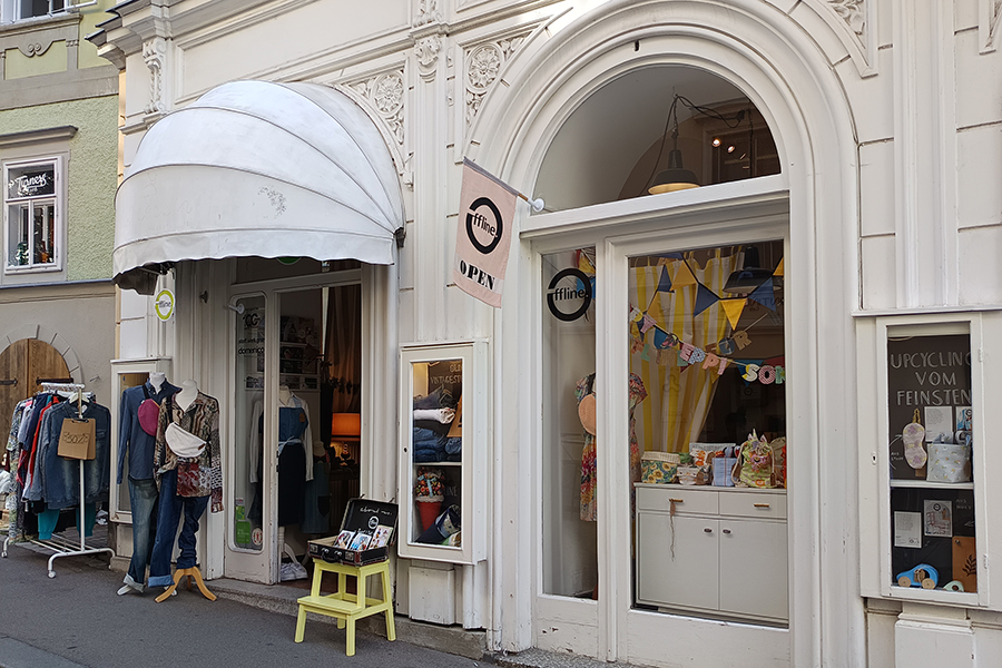 Offline-Retail in der Sporgasse.