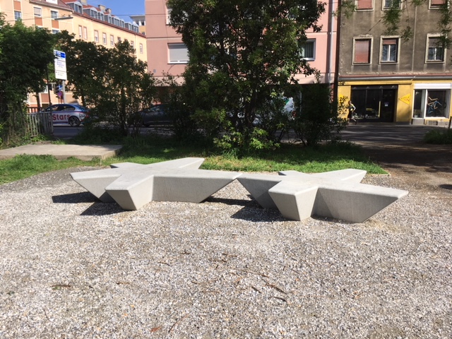 Rösselmühlpark: Sitzsterne © Stadt Graz Rösselmühlpark: Sitzsterne