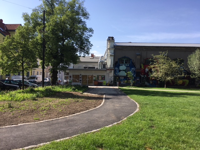 Rösselmühlpark: Entsiegelung und neue Gehwege © Stadt Graz Rösselmühlpark: Entsiegelung und neue Gehwege